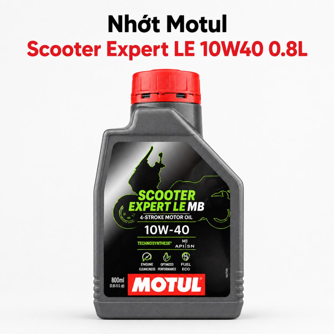 Nhớt Motul Scooter Expert LE 10W40 0.8L