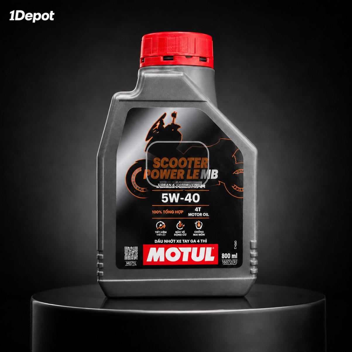 Nhớt Motul Scooter Power LE 5W40 0.8L