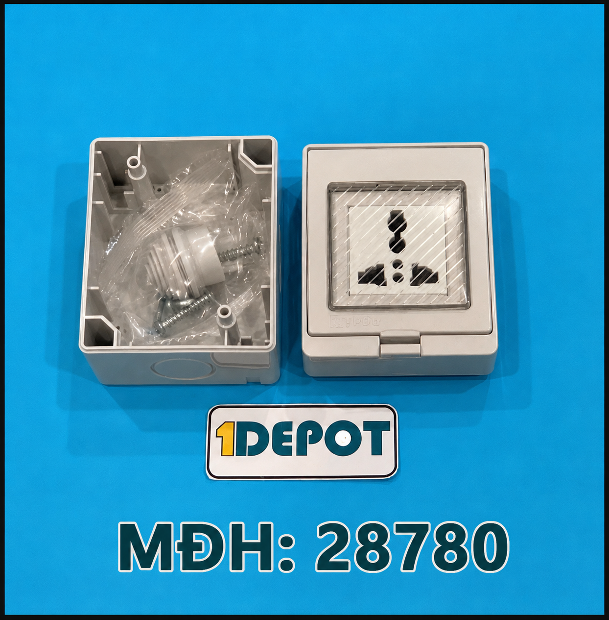 Ổ cắm 3 lỗ chống nước IP55 SPL-U 13A, 250V