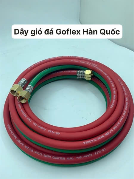 Ống gió đá nhựa PVC Goflex, đường kính trong 6.5mm, đầu bấm ren 14mm, cuộn 15m