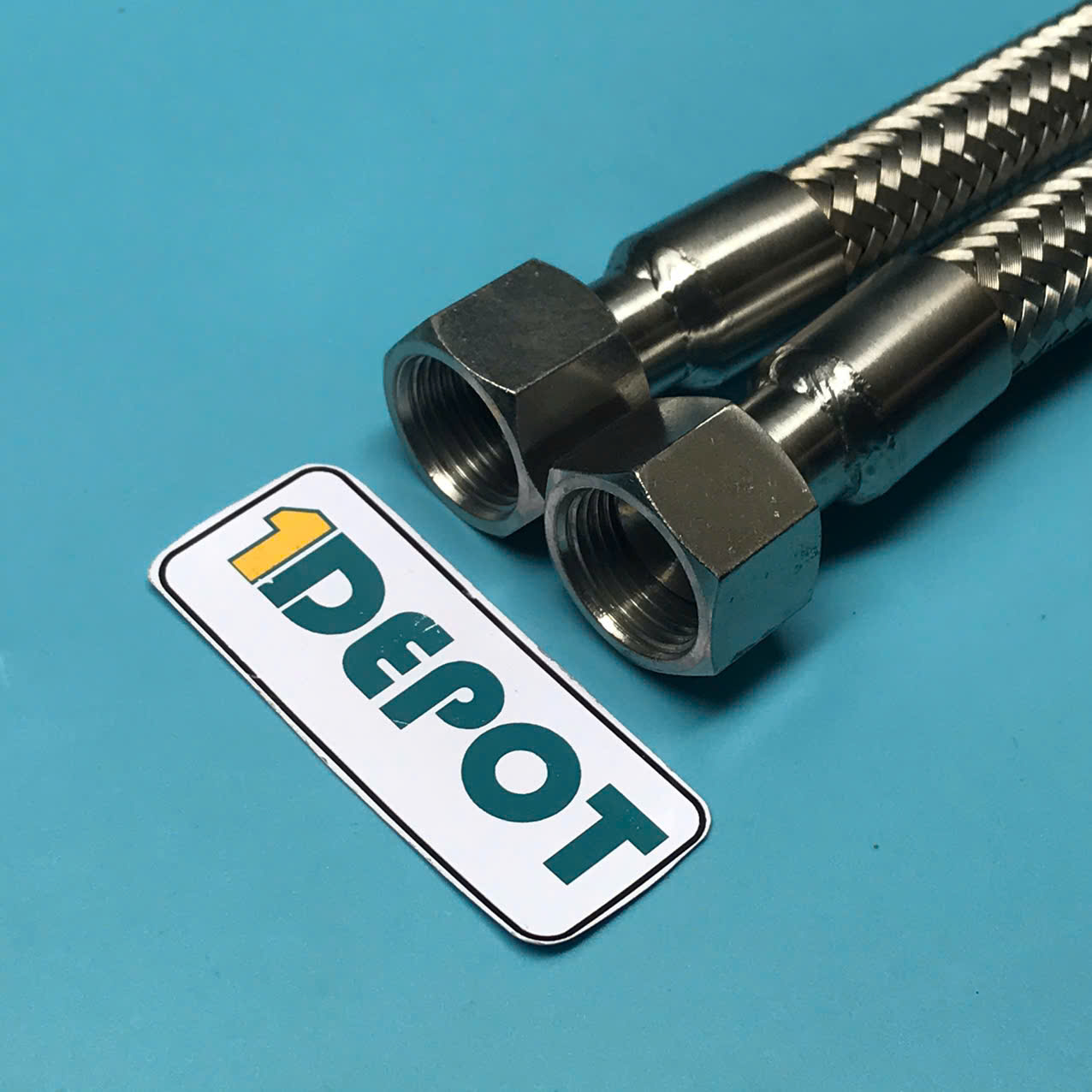 Ống mềm inox 304 hàn hai đầu ren trong phi 21, L=2500mm( ren côn lõm)