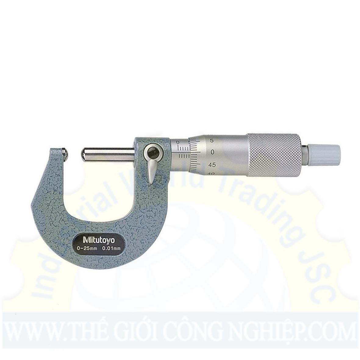 Panme đo ngoài cơ khí đo ống Mitutoyo 115-308, 0-25mm/ 0.01mm