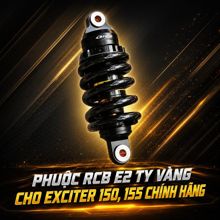 Phuộc RCB E2 ty vàng cho Exciter 150, 155 chính hãng