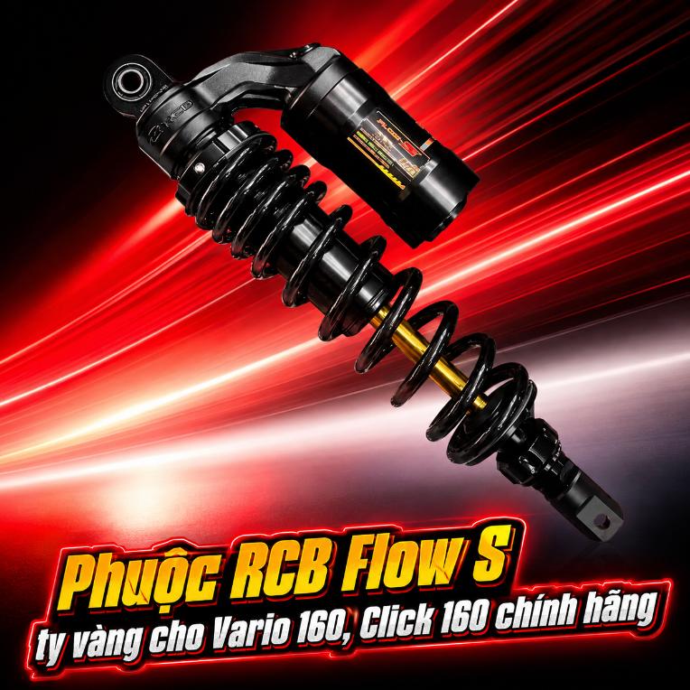 Phuộc RCB Flow S ty vàng cho Vario 160, Click 160 chính hãng 071118