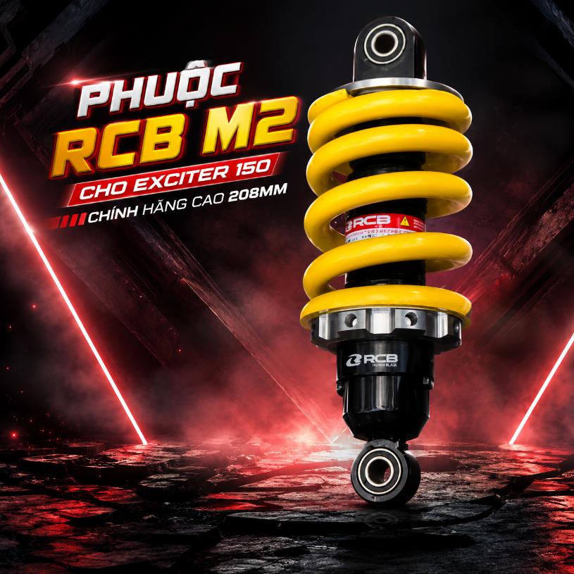 Phuộc RCB M2 cho Exciter 150 chính hãng cao 208mm 070405