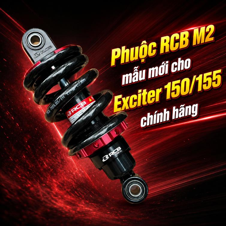 Phuộc RCB M2 mẫu mới cho Exciter 150/155 chính hãng 071019
