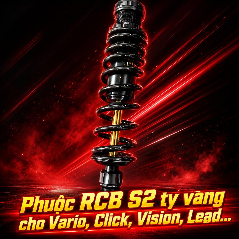 Phuộc RCB S2 ty vàng cho Vario, Click, Vision, Lead chính hãng 071082