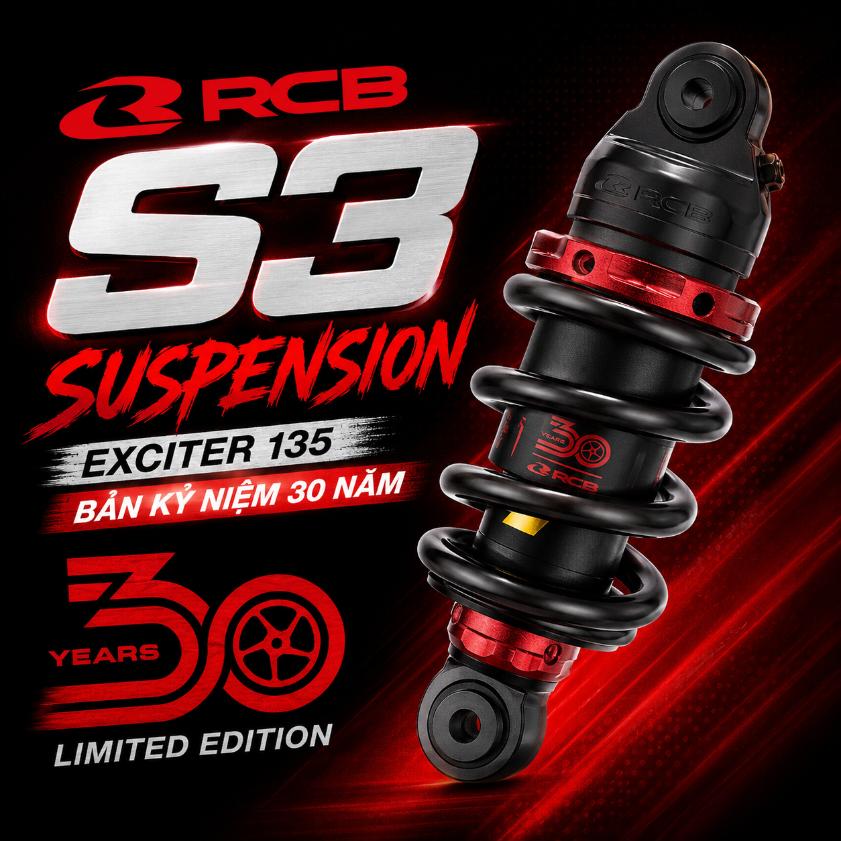 Phuộc RCB S3 cho Exciter 135 bản kỷ niệm 30 năm chính hãng
