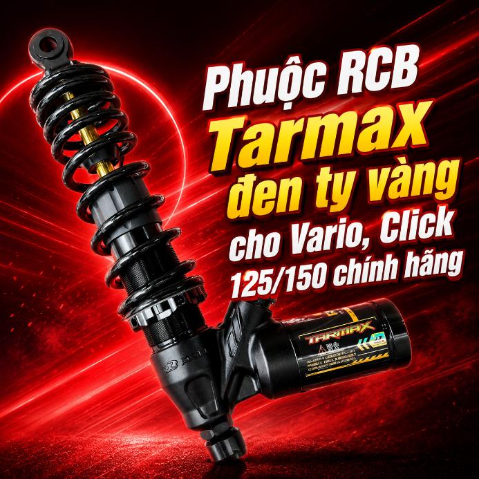 Phuộc RCB Tarmax đen ty vàng cho Vario, Click 125/150 chính hãng 071086