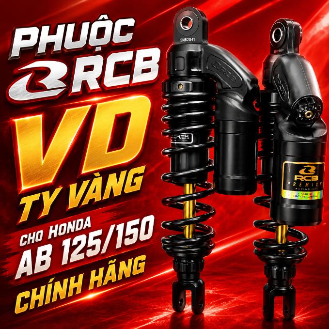 Phuộc RCB VD ty vàng cho Honda AB 125/150 chính hãng 070846