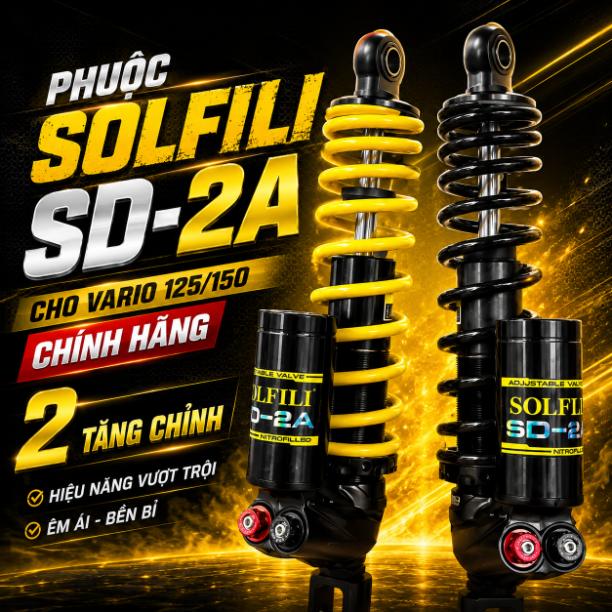 Phuộc Solfili SD-2A cho Vario 125/150 chính hãng 2 tầng chỉnh 071149