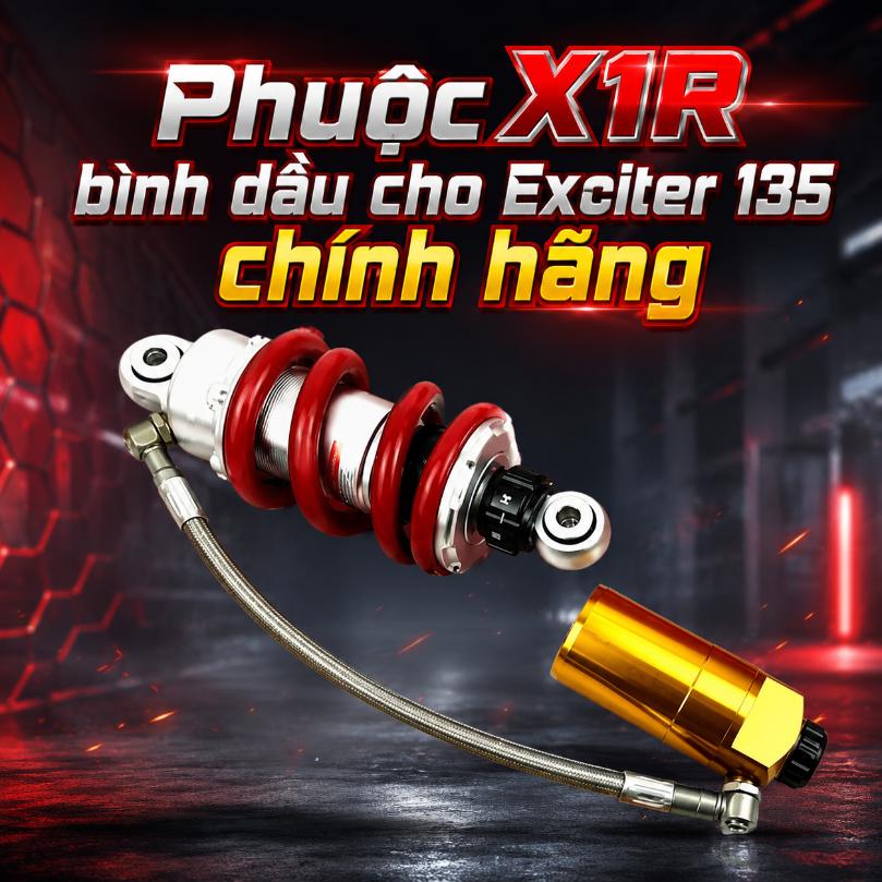 Phuộc X1R bình dầu cho Exciter 135 chính hãng