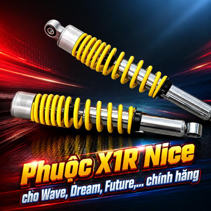 Phuộc X1R Nice cho Wave, Dream, Future,... chính hãng