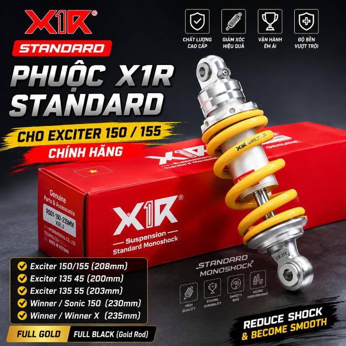 Phuộc X1R Standard cho Exciter 150, Exciter 155 chính hãng KG071050 / KG071049
