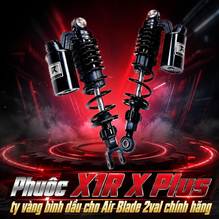 Phuộc X1R X Plus ty vàng bình dầu cho Air Blade 2val chính hãng