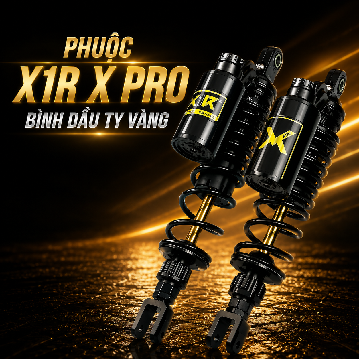 Phuộc X1R X Pro bình dầu ty vàng cho Air Blade 4val 125–160 chính hãng KG071175