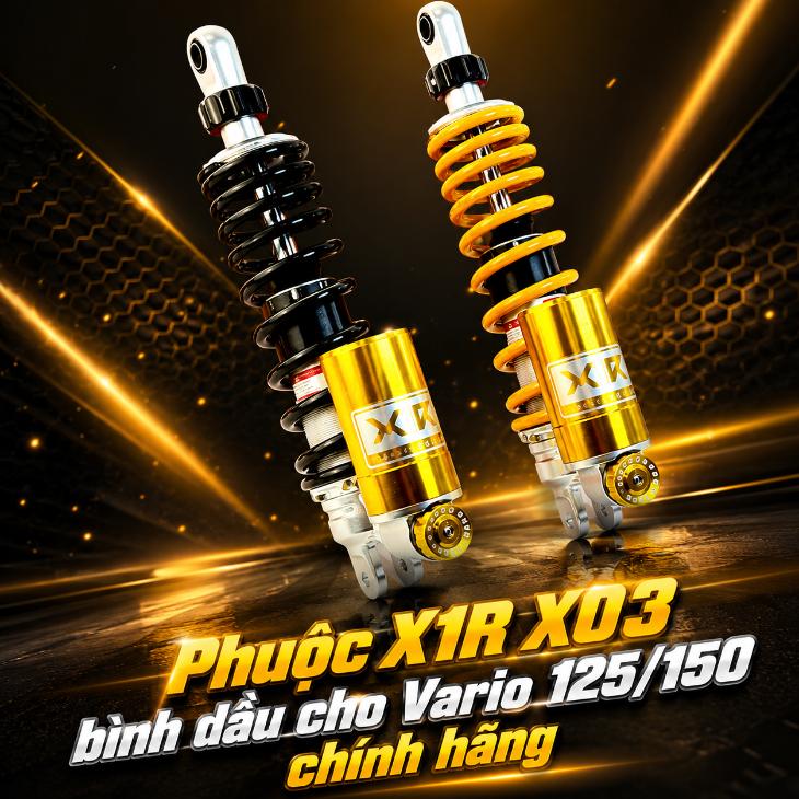 Phuộc X1R X03 bình dầu cho Vario 125/150 chính hãng