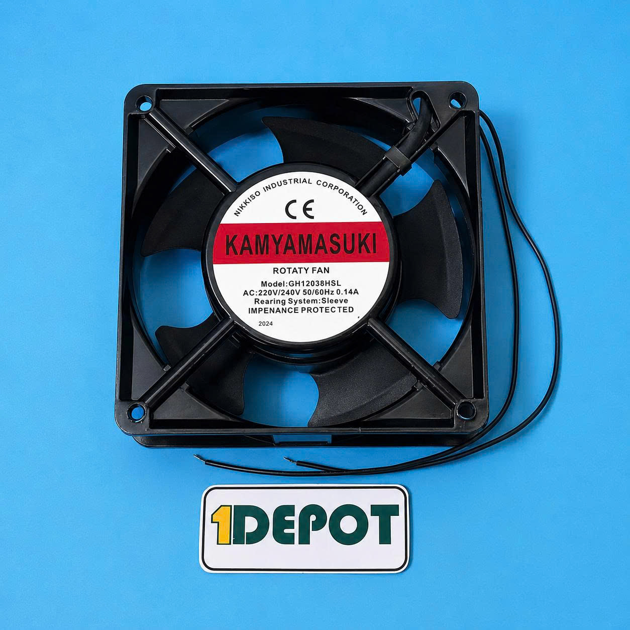 Quạt tản nhiệt Kamyamasuki GH12038HSL, kích thước 120x120x38mm