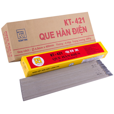 Que hàn sắt Kim Tín KT-421, 3.2x350mm, 5kg/hộp