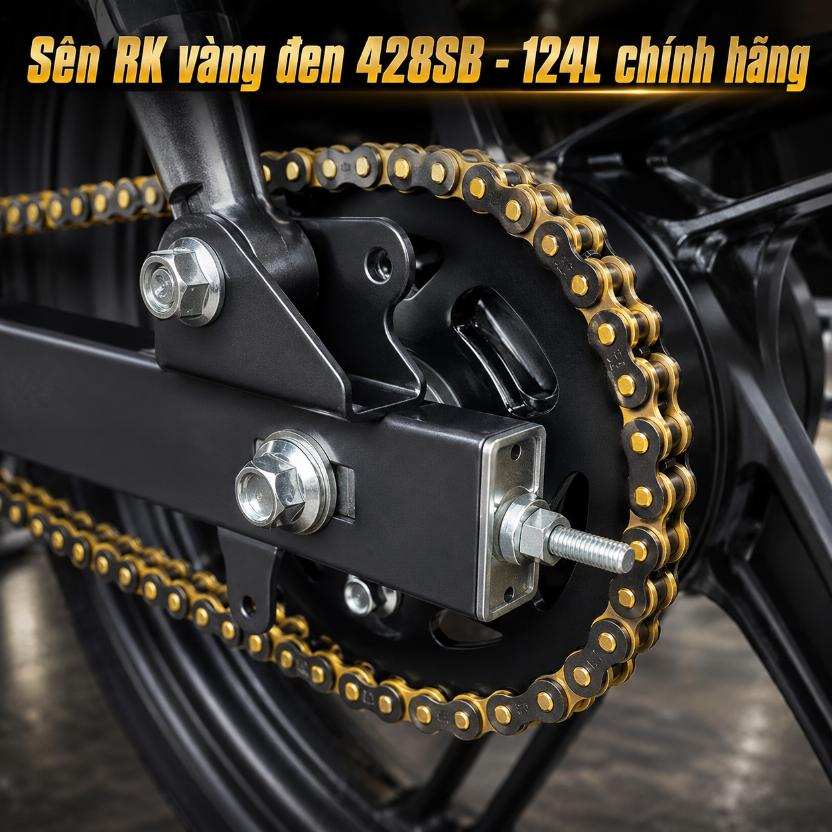 Sên RK vàng đen 428SB - 124L chính hãng 070884