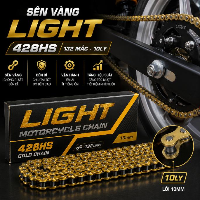 Sên vàng Light 428HS 132 mắc 10ly 430002