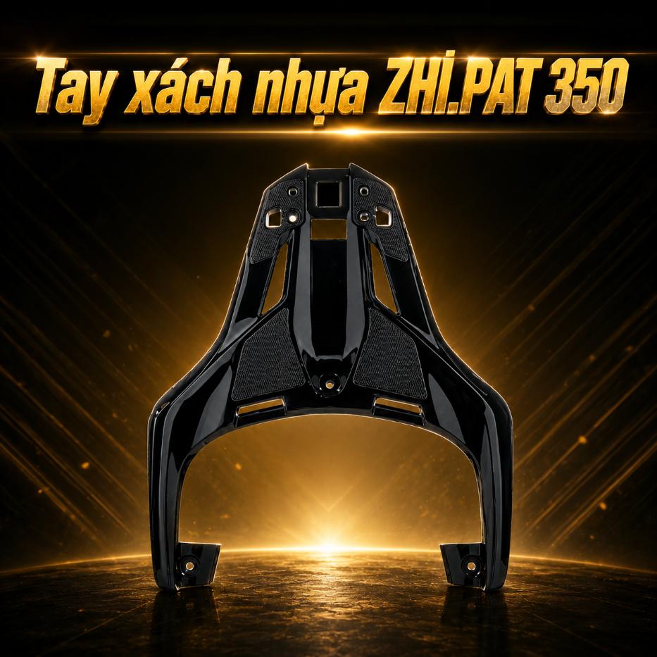 Tay xách nhựa ZHI.PAT 350 - màu đen bóng
