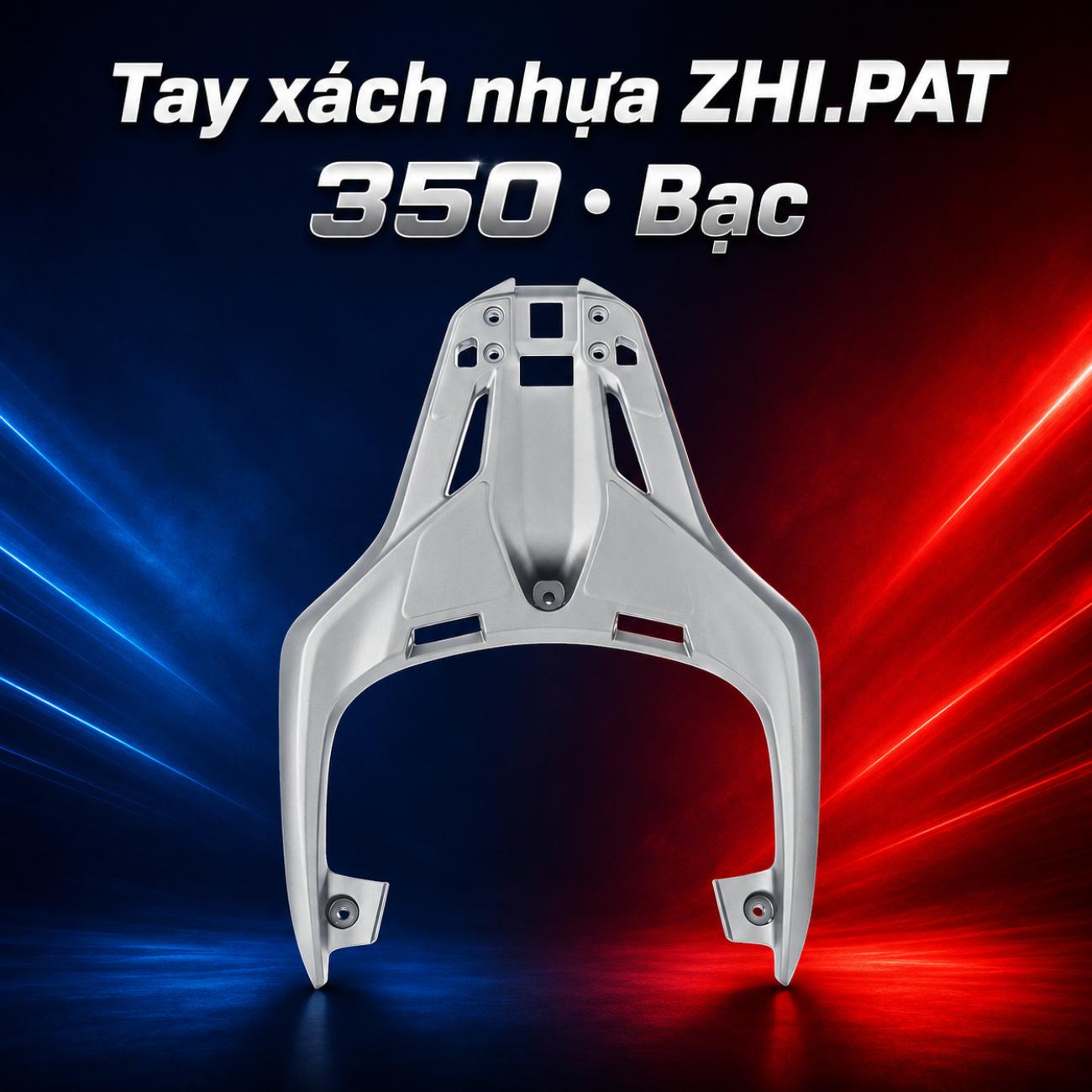 Tay xách nhựa ZHI.PAT 350 màu bạc