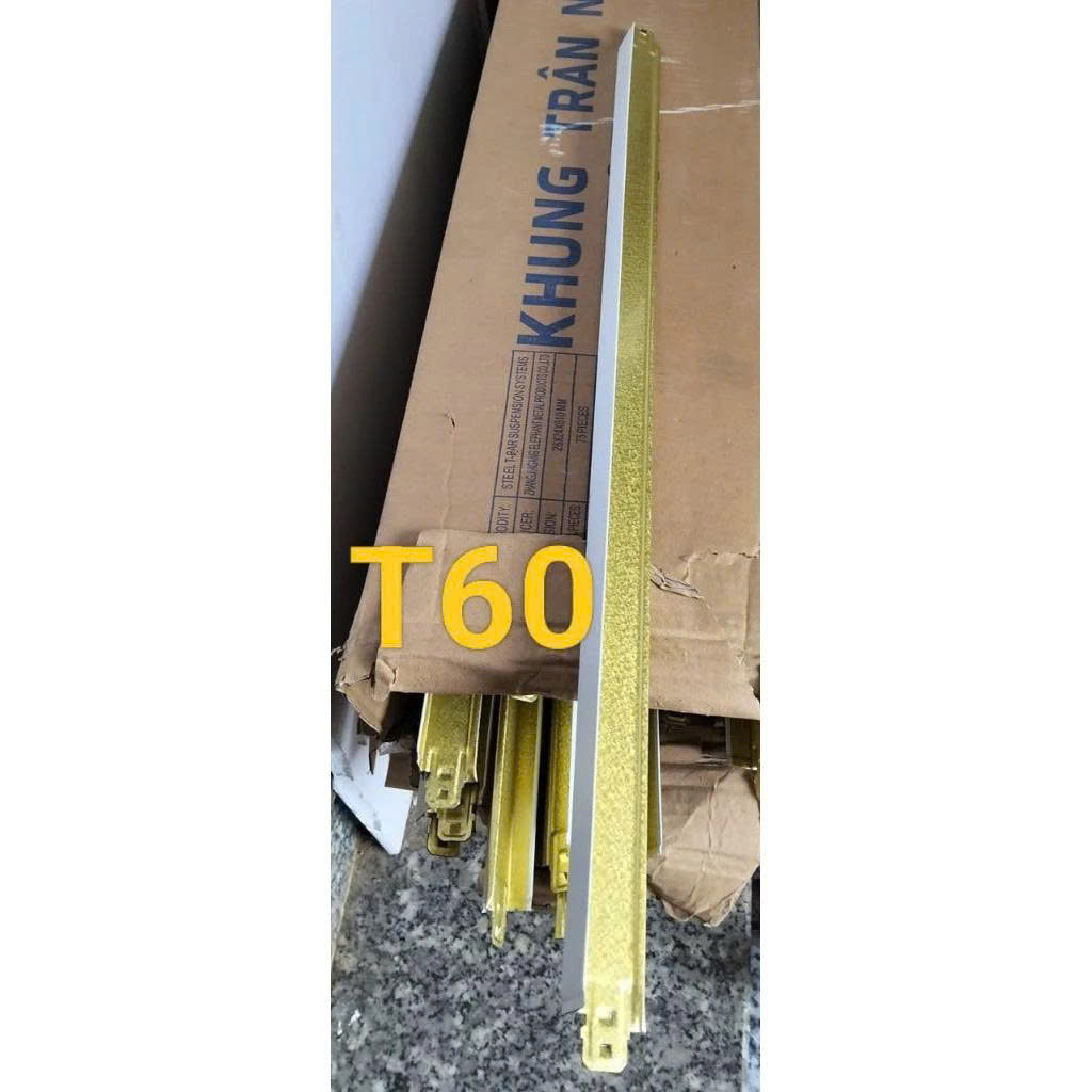 Thanh phụ T60 thép mạ kẽm, kích thước dài 600mm, cao 25mm, rộng 24mm
