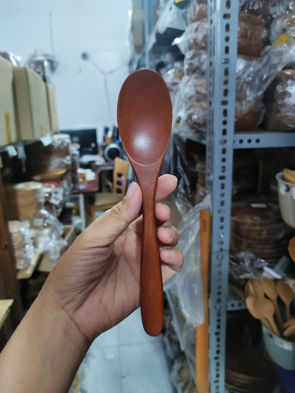 Thìa gỗ, dài 19cm x 4cm