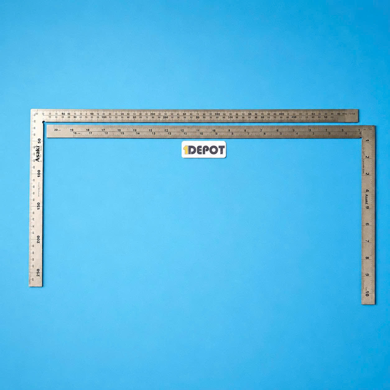 Thước Eke cơ khí inox Asaki AK-2583 kích thước 250x500mm