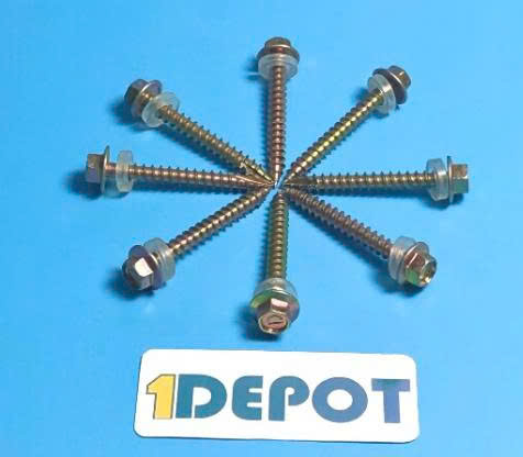 Vít bắn gỗ đuôi nhọn đầu lục giác 7.5F sắt, đóng gói 100g
