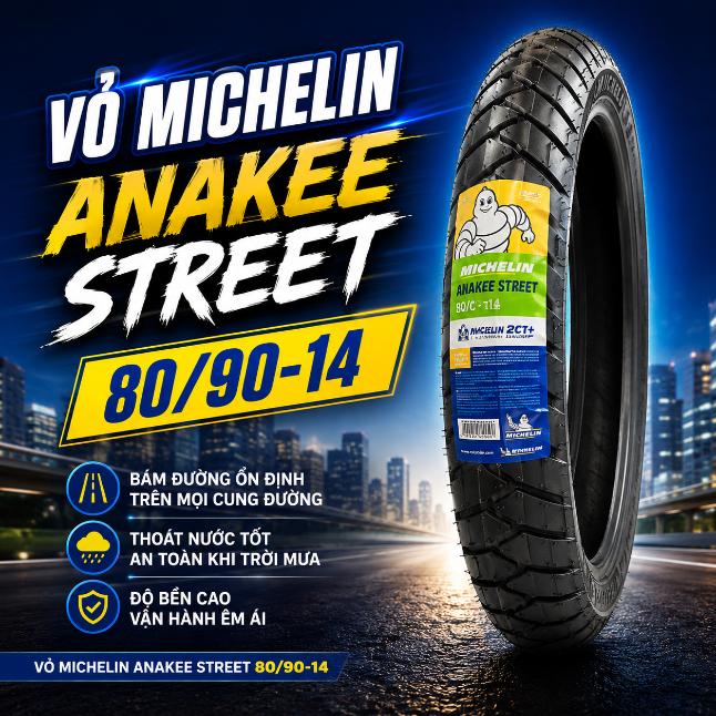 Vỏ Michelin Anakee Street 80/90-14