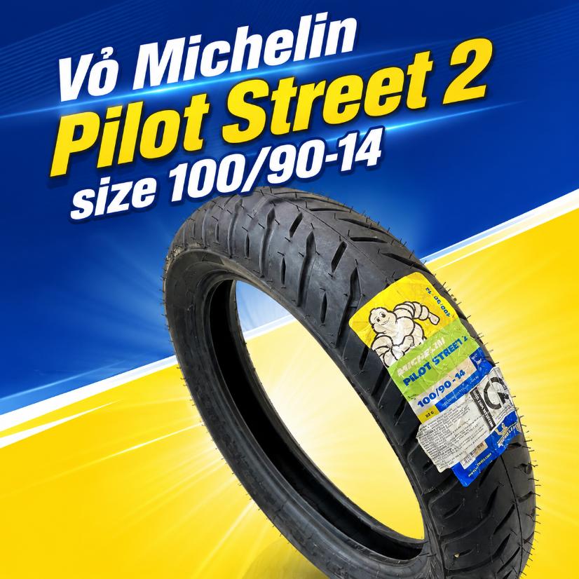 Vỏ Michelin Pilot Street 2 size 100/90-14
