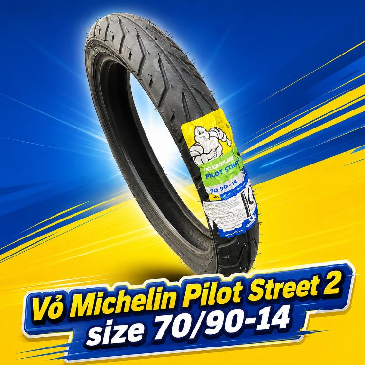 Vỏ Michelin Pilot Street 2 size 70/90-14