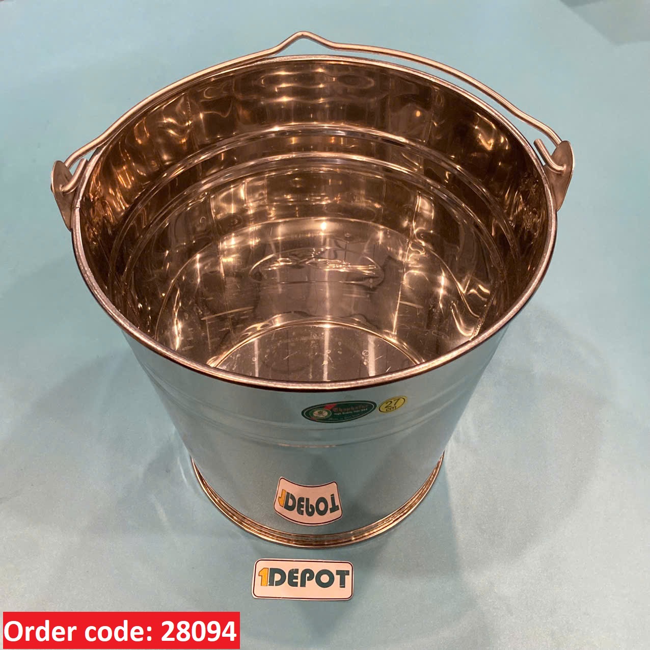 Xô đựng đá inox 304 size 27cm